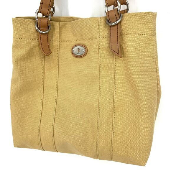 Fossil Jesse Floral Canvas Large Tote Bag Purse - Picture 4 of 12